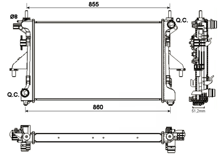 [NRF 54204A] RAD BOXER III 2.2HDI 8MK376745111