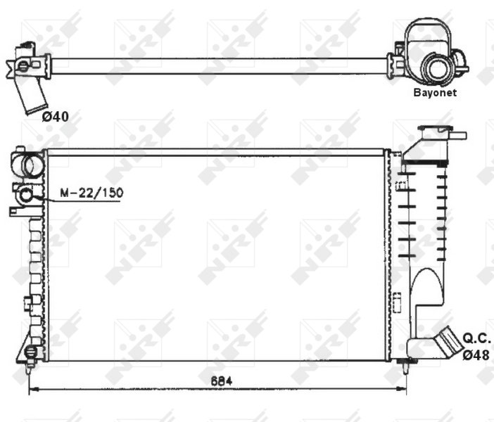 [NRF 58183] RADIATEUR  306 1.4i- 732535