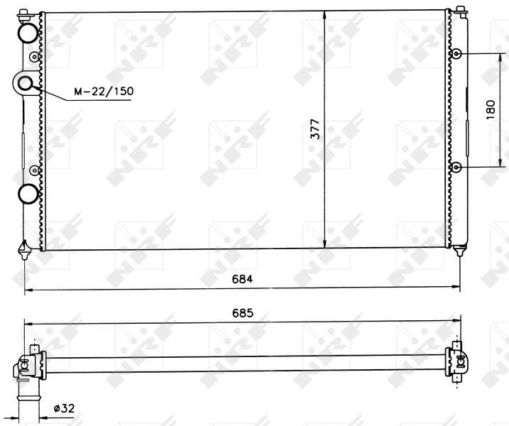 RADIATEUR  CADDY II/POLO Classic 1