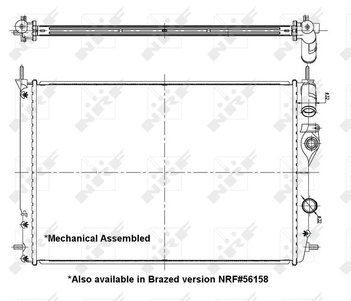 [NRF 58198] RADIATEUR  MEGANE 96---99 732316