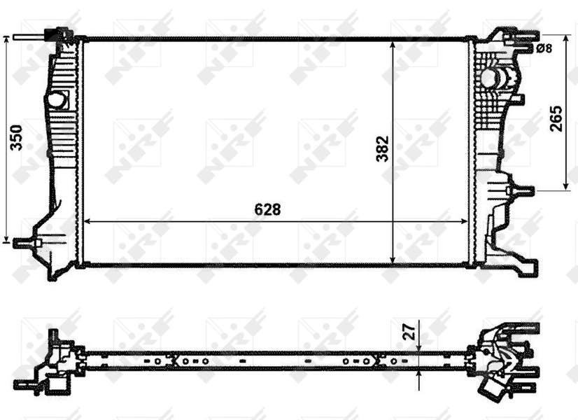 [NRF 53963] RADIATEUR  MEGANE III 1.4E/1.5DCI7