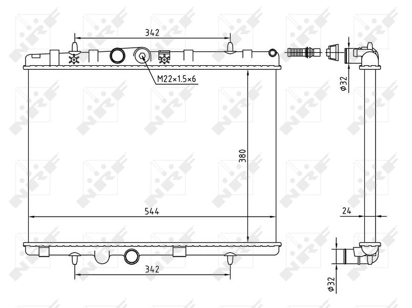 [NRF 58226A] RADIATEUR  P207/P 301 734398