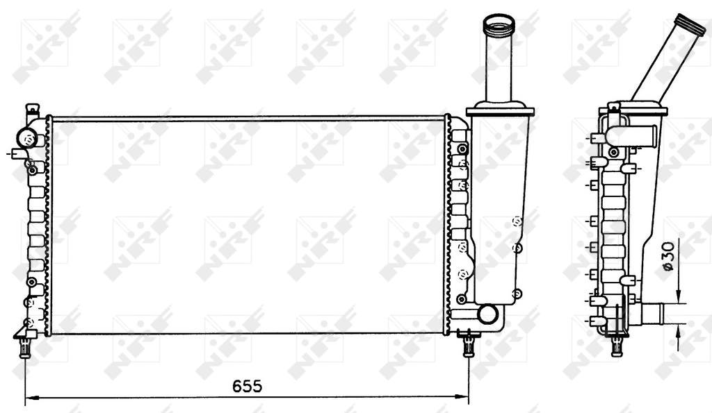 [NRF 58171] RADIATEUR  PUNTO II 99-->03