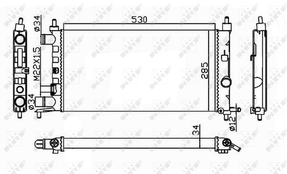 RADIATEUR  SWING 3 cyl 732606