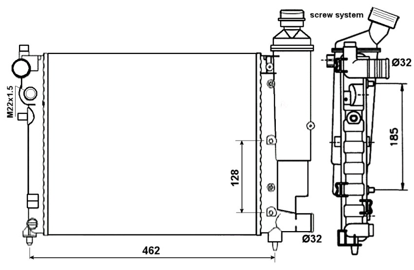 RADIATEUR 106-NM/SAXO 96-->731498