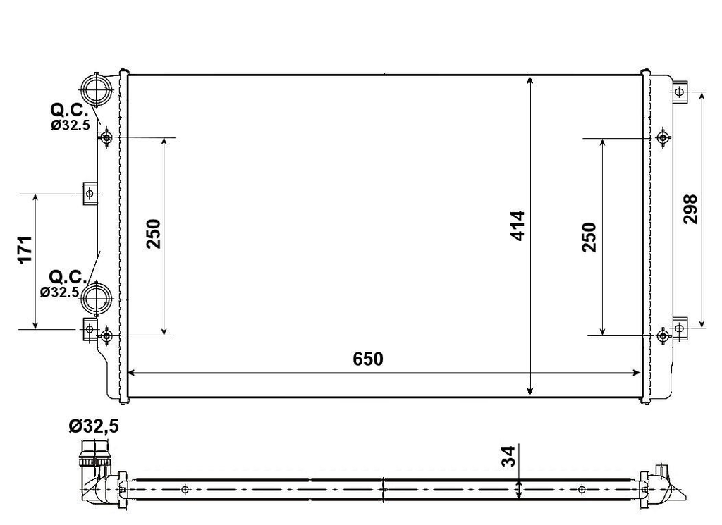 [NRF 53406A] RADIATEUR GOLF V 1.9 TDI  732872