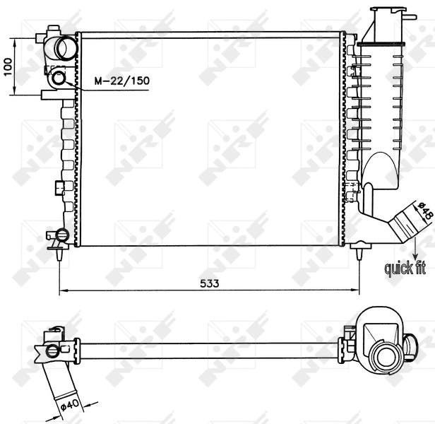 RADIATEUR PEG 306 CITROEN ZX XSARA