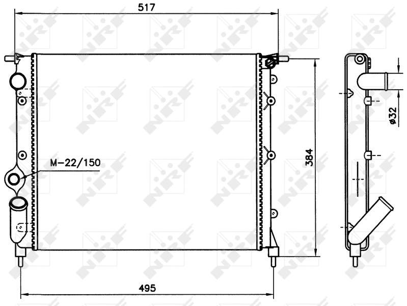 RADIATEUR R19/CLIO 816658